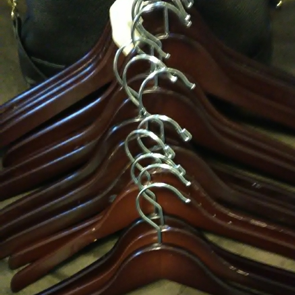 Set of 16 all wood hangers